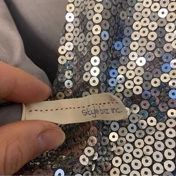 Style Biz Inc deep v neck Sexy y2k formal Bodycon Stretchy Mini Party dress S - Picture 7 of 11